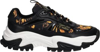 Versace Jeans Couture Schoenen, Dames, Zwart, 36 EU, Leer, 79Va 3Svg Sneakers
