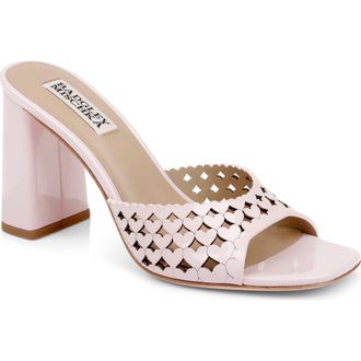 Badgley Mischka Omni Laser-Cut Heart Sandal in Pink Patent at Nordstrom, Size 5.5