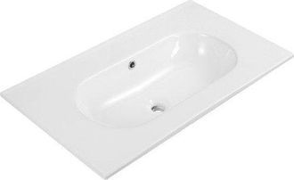 Saniclass Chaci Wastafel - 80x46x14cm - zonder kraangaten - keramiek - wit