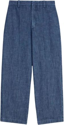 Jil Sander Cotton Chambray Tapered Broek - Heren - Loose Fit Jeans - Blauw - L - Katoen - Jeans