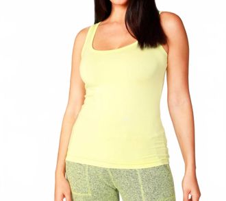 French Kyss Scoopneck Tank Top In Lime