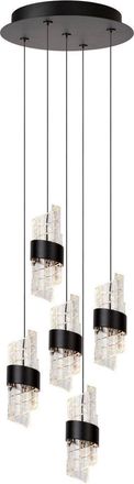 Lucide KLIGANDE Dimmable Adjustable Height Indoor Stylish LED Pendant Light in Black