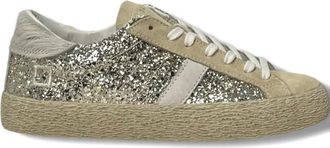 Date HILL LOW glitter trainers - Silver