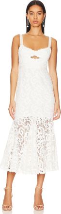 Saylor Lesli Midi Dress In White