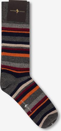 Sozzi Milano Gestreifte Socken aus Kaschmirmix