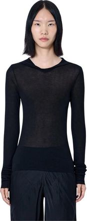 Rick Owens Lange Mouwen Hoodie - Dames - Longsleeves - Zwart - L - Tops