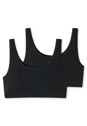 Schiesser Bustier UNCOVER BY SCHIESSER Uncover Cotton, Damen, Gr. 3XL, N-Gr, 000, schwarz, Single Jersey, Obermaterial: 95% Baumwolle, 5% Elasthan, BHs Bustier,