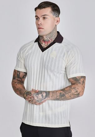 Siksilk Mens Ecru Polo T-Shirt XL
