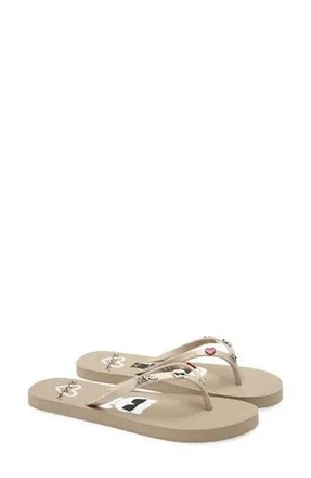 Karl Lagerfeld Zemi Flip Flop Sandal in Beige at Nordstrom Rack, Size 6