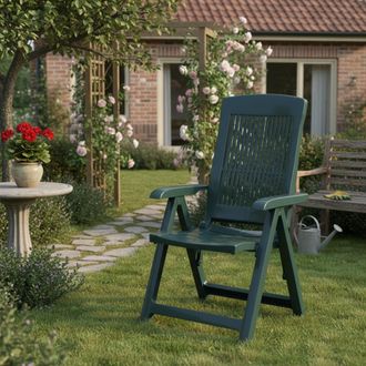 Dmora Dmora Fauteuil De Jardin, Pliable Multi-positions, Made In Italy, 60 X 61 X 109 Cm, Couleur Verte