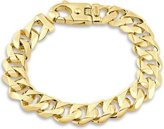 Pompeii3 Mens Cuban Link 14k Gold (74gram) or Platinum (119gram) 13.5mm Link Bracelet 9