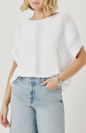 Splendid Everest Pointelle Stitch Sweater in White at Nordstrom, Size X-Large