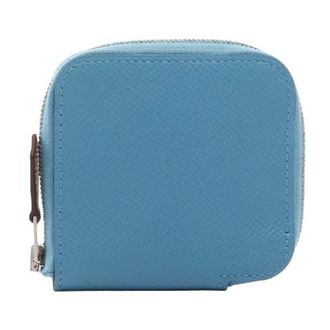 Herm&egrave;s Pre-owned Mini Bags, female, Blue, Size: ONE SIZE Pre-owned Azap Compact Mini Silkin Coin Case