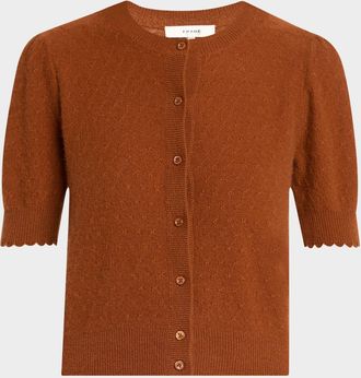Frame Denim The Cashmere Pointelle Cardigan