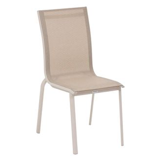 Hesperide Silla De Jard&iacute;n Apilable Axant Lino Y Arcilla En Aluminio Tratado Con Epoxi - Hesp&eacute;ride