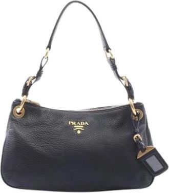 Prada Pre-owned Vintage Schoudertas - Dames - Vintage Schoudertas - Zwart - ONE Size - Leer - Vintage