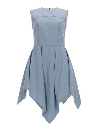 Msgm M. S.G. M. Denim dress with asymmetric skirt