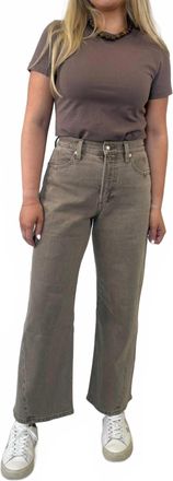 Pistola Denim Alba Baby Tee Top In Mink
