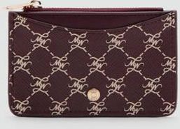 Mango Portacarte logo zip bordeaux - Donna - Taglia unica - MANGO