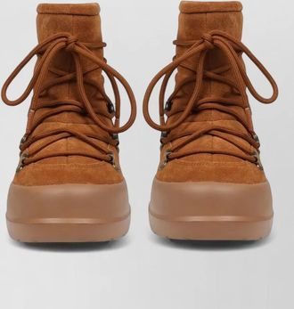 Moon Boot ankle boots suede upper round toe rubber