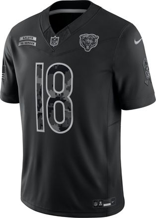 Nike Caleb Williams Chicago Bears Salute to Service Nike Mens Dri-FIT NFL Limited Jersey in Black | SSLM00AF36-YU4