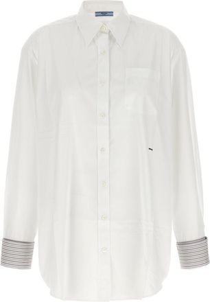 Prada White Oversized Solid Shirt