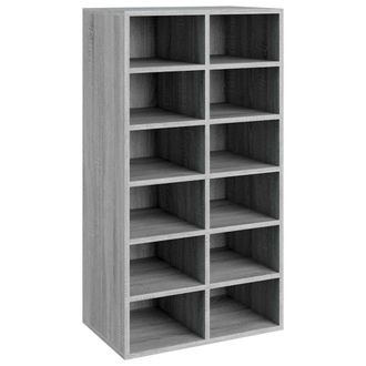 vidaXL Vidaxl - Mueble Zapatero Madera Contrachapada Gris Sonoma 54x34x100,5 Cm