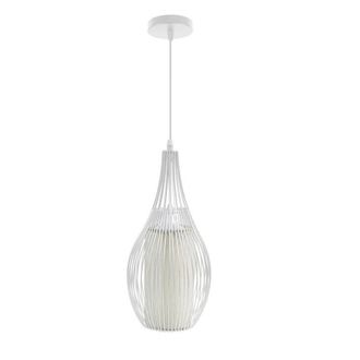 Trade Shop Trade Shop Traesio - Trade Shop - Lampadario Sospeso Ovale Pendente A Sospensione Moderno E27 Plafoniera B19 - Blanco