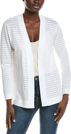 Anne Klein Sheer Stripe Cardigan