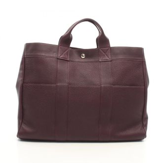 Herm&egrave;s Purple Raisin Togo Leather Leather Handbag Tote Bag (Pre-Owned)