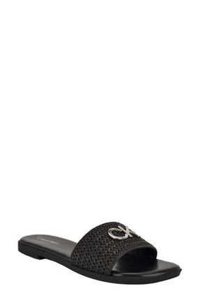 Calvin Klein Koly Slide Sandal in Black at Nordstrom Rack, Size 7.5