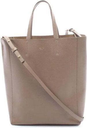 Celine 2000a small Vertical leather tote bag - Brown