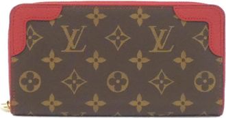 Louis Vuitton Cerise Marron Coated Canvas Long Wallet (Bi-Fold) (Pre-Owned)