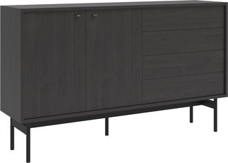 Selsey Selsey Olar Ii - Aparador Con 2 Puertas Y 4 Cajones - 154 Cm - Fresno Negro