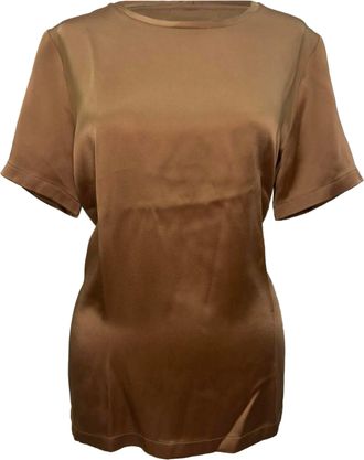 Max Mara Rebecca Jersey T-Shirt in Brown Viscose