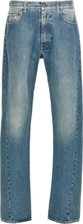 Maison Margiela Turn-up Jeans - Heren - Regular Fit Jeans - Blauw - W32 - Katoen - Jeans