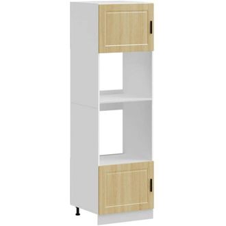 vidaXL Armarios Para Horno 2 Uds Porto Roble Sonoma Madera Ingenier&iacute;a Vidaxl