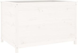 vidaXL Garden Raised Bed White 119.5x82.5x78 cm Solid Wood Pine Vidaxl