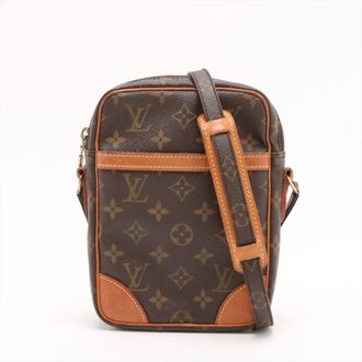 Louis Vuitton Monogram Brown Leather Coated Canvas Shoulder Bag (Pre-Owned)