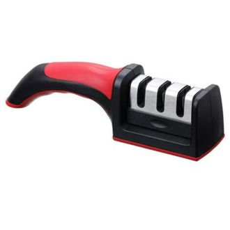 OEM Afilador De 3 Etapas - Cer&aacute;mica/carburo De Tungsteno/piedra De Diamante - Acabado Negro (2 Piezas) - Crezuo