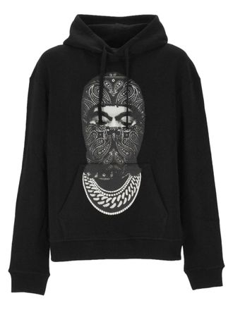 Ih Nom Uh Nit Black Balaclava Graphic Cotton Hoodie