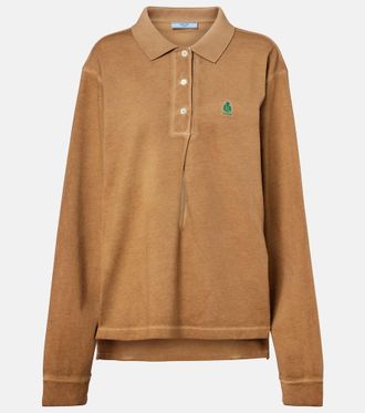Prada Polo oversized de piqu&eacute; de algod&oacute;n