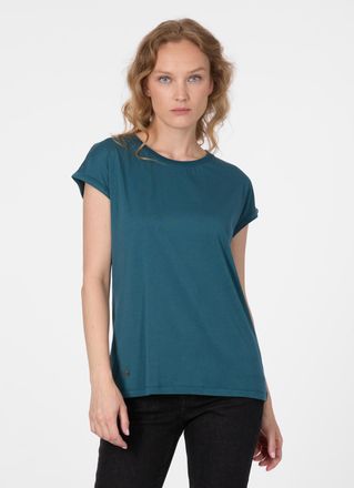 Ragwear Kurzarmshirt RAGWEAR DIONA, Damen, Gr. XXL, ocean gr&uuml;n, Jersey, Obermaterial: 50% Baumwolle, 50% Modal, unifarben, normal, Rundhals, Shirts Kurzarmshi