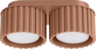 Sollux Lighting Design Deckenlampe Aura 2-Flammig (kurz), Mokka