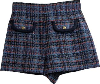 Sandro Sandro Tweed High-Waisted Shorts in Multicolor Cotton