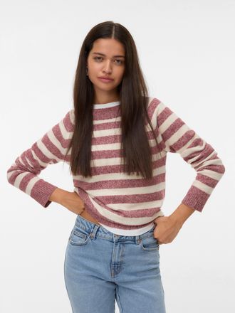 Vero Moda VMDOFFY LS O-NECK BLOUSE GA NOOS Materialmix, regular fit