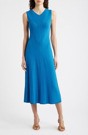 Elie Tahari The Lori Sleeveless Sweater Midi Dress in Blue Palace at Nordstrom, Size X-Small