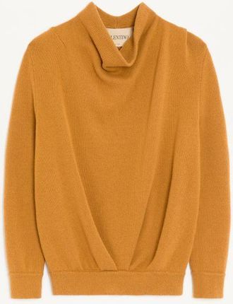 Valentino Maglia Valentino in cashmere con collo alto drappeggiato Uomo OCRA XXL