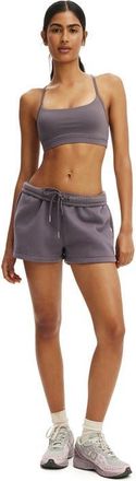 Cotton On Womens Active Plush Classic Mini Short in Violet Grey at Nordstrom, Size Xx-Small
