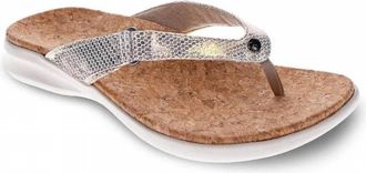 Revere Comfort Shoes Womens Napoli Sandal In Metallic Interest